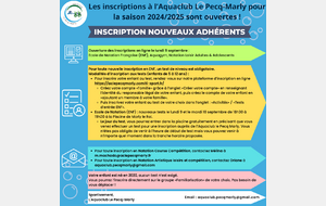 Inscriptions rentrée 24 25